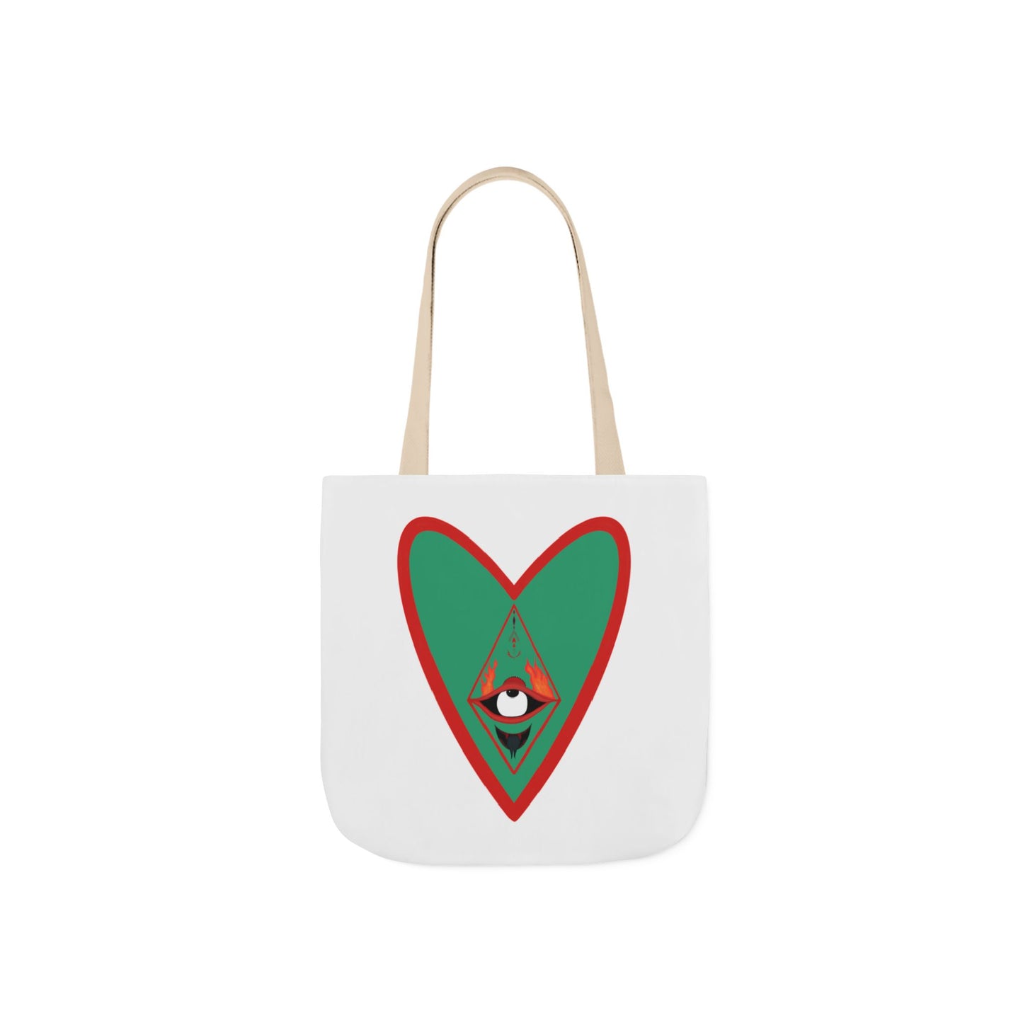 Fire Heart Canvas Tote Bag