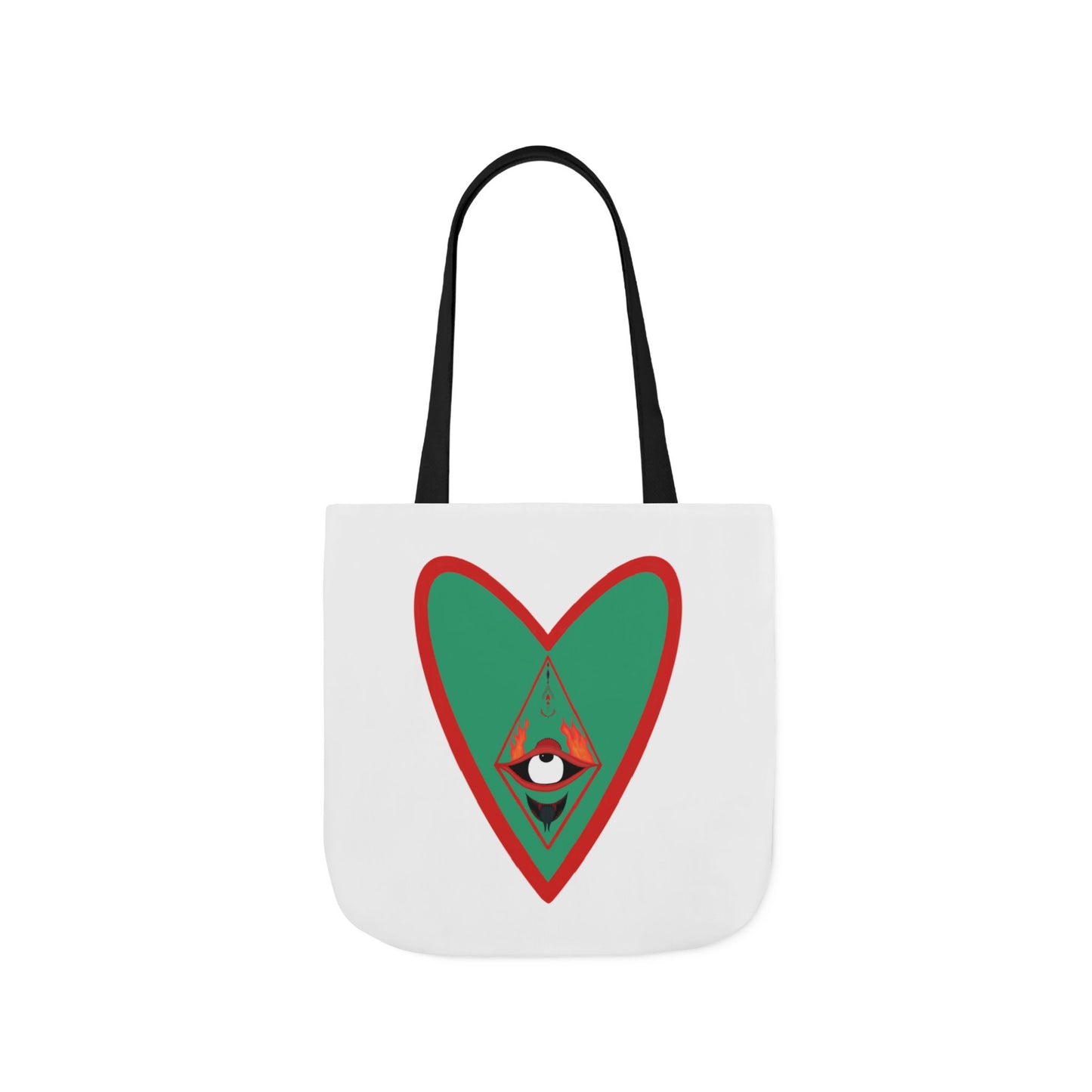 Fire Heart Canvas Tote Bag