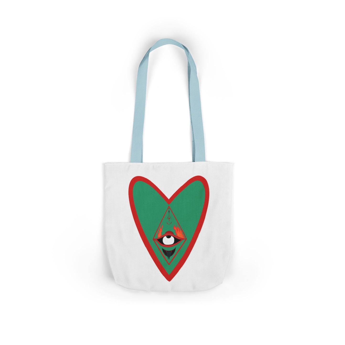 Fire Heart Canvas Tote Bag