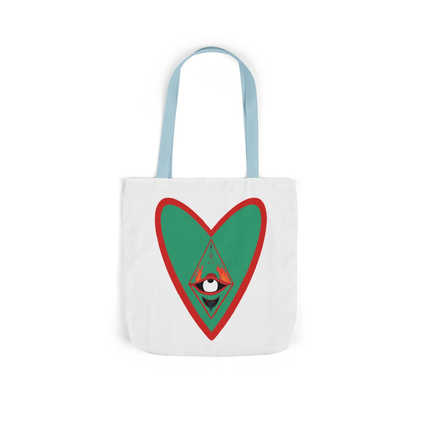 Fire Heart Canvas Tote Bag