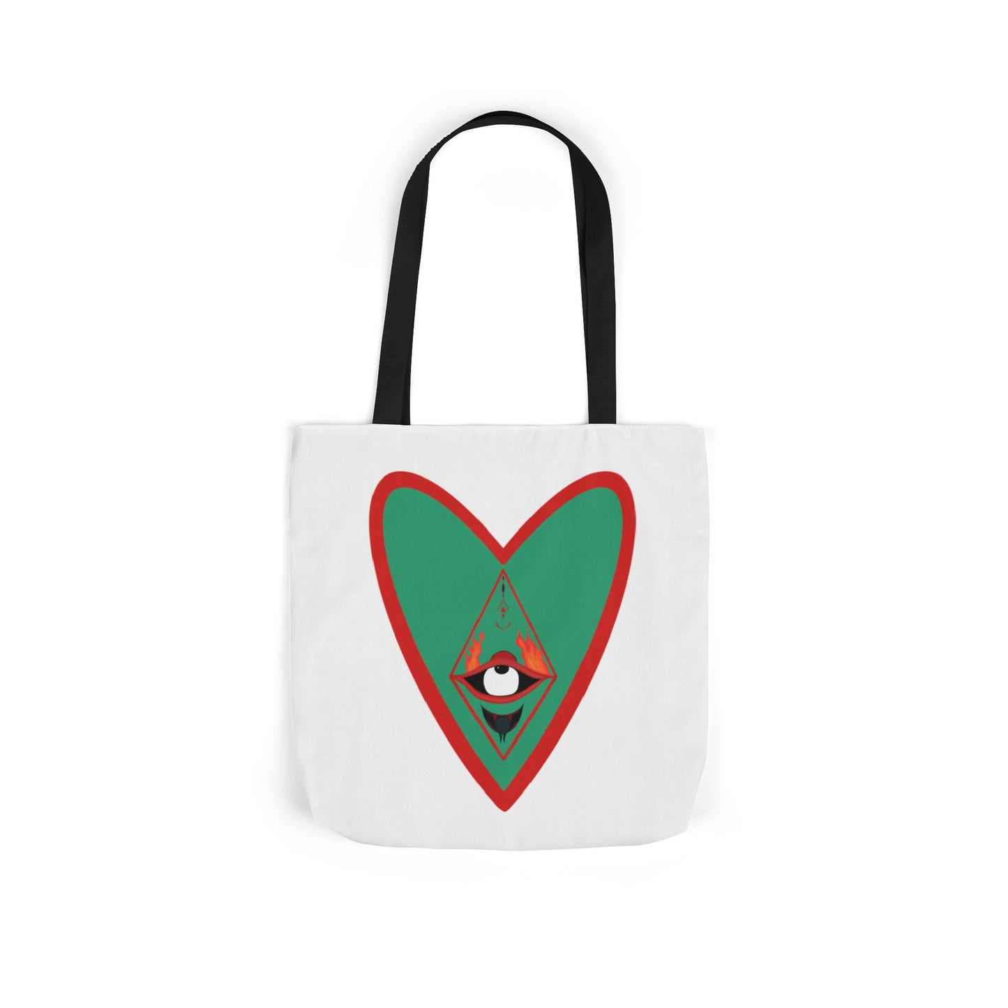 Fire Heart Canvas Tote Bag
