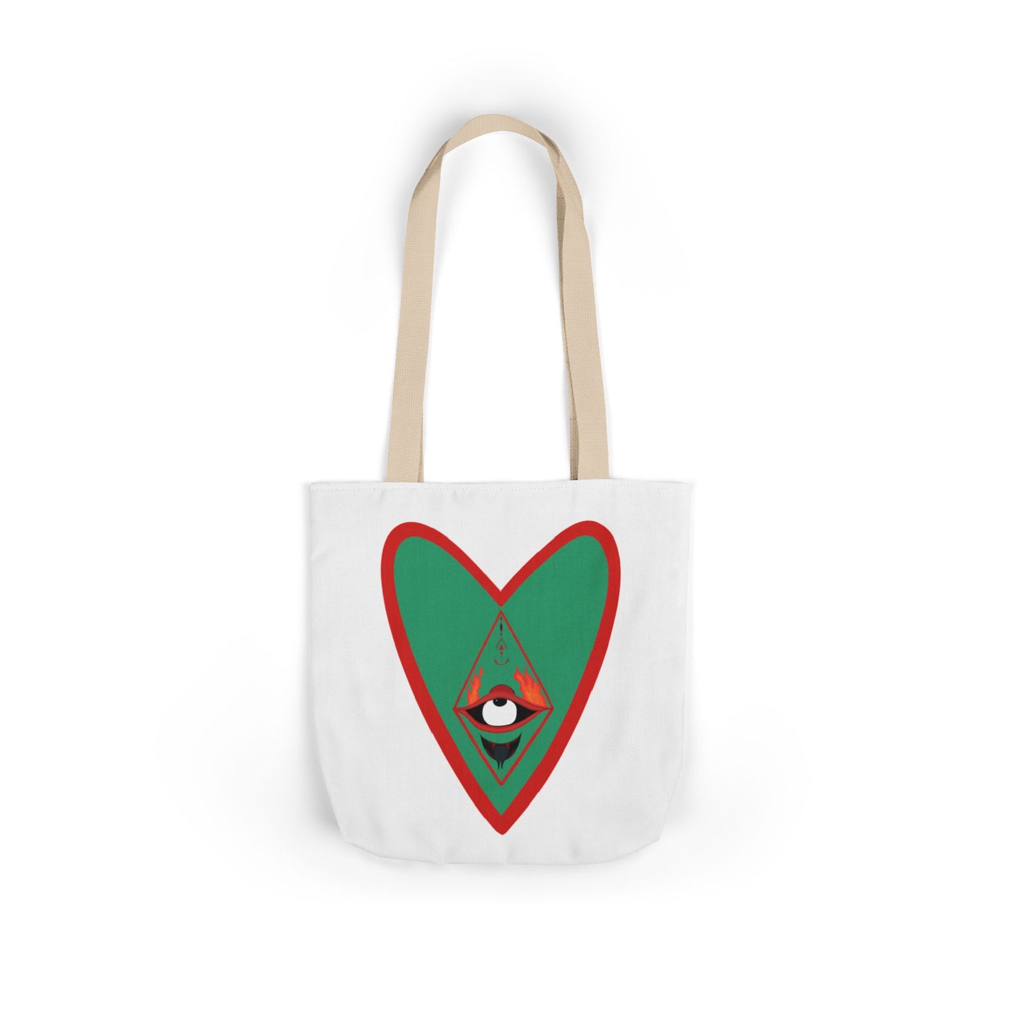 Fire Heart Canvas Tote Bag
