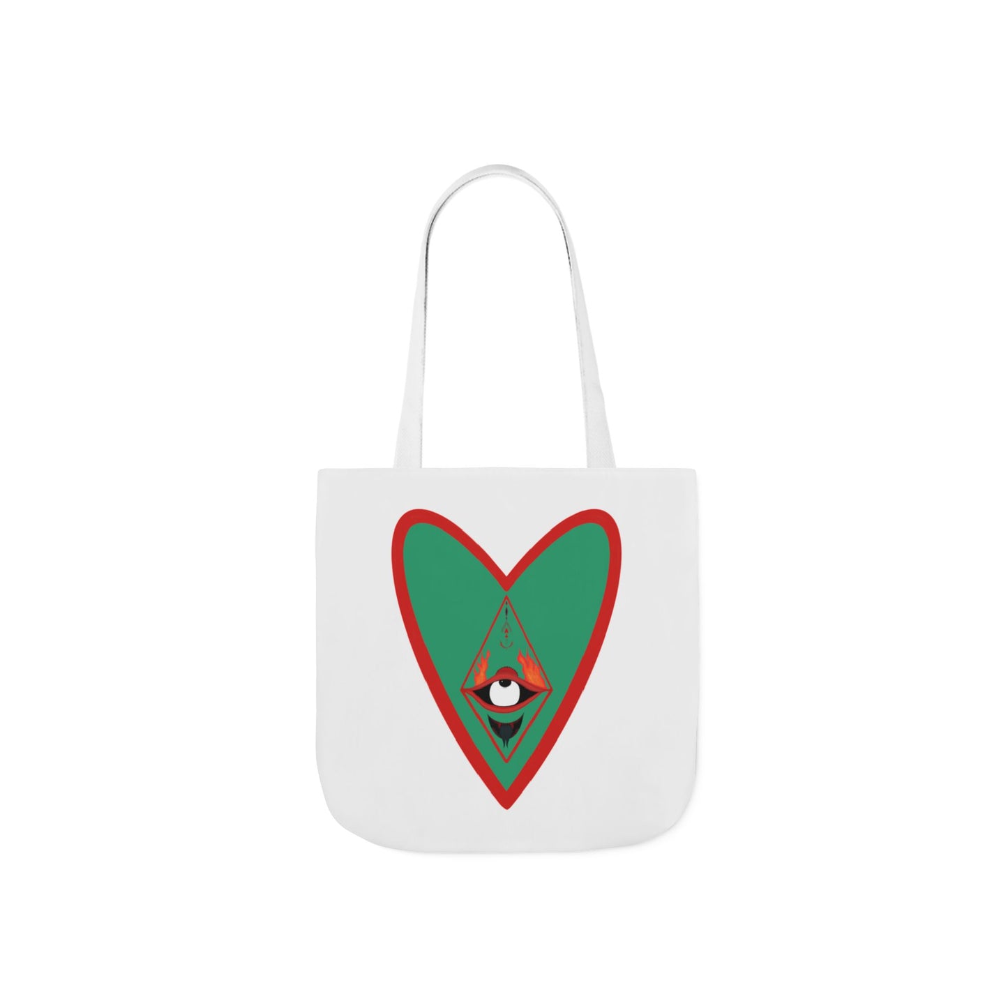 Fire Heart Canvas Tote Bag