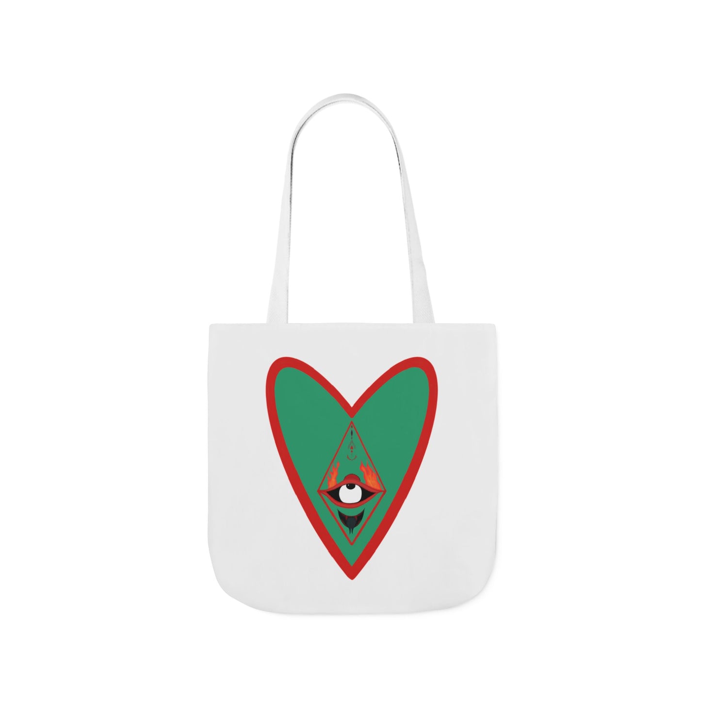 Fire Heart Canvas Tote Bag
