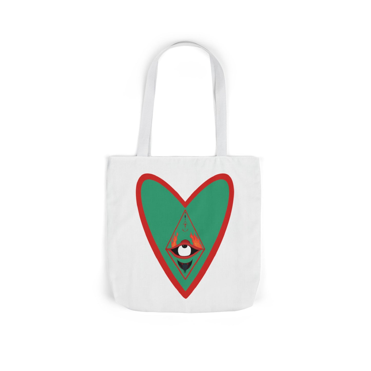 Fire Heart Canvas Tote Bag