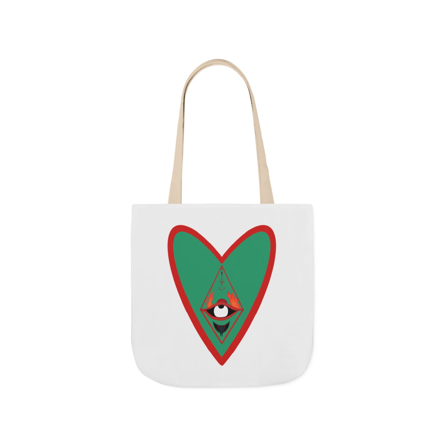 Fire Heart Canvas Tote Bag