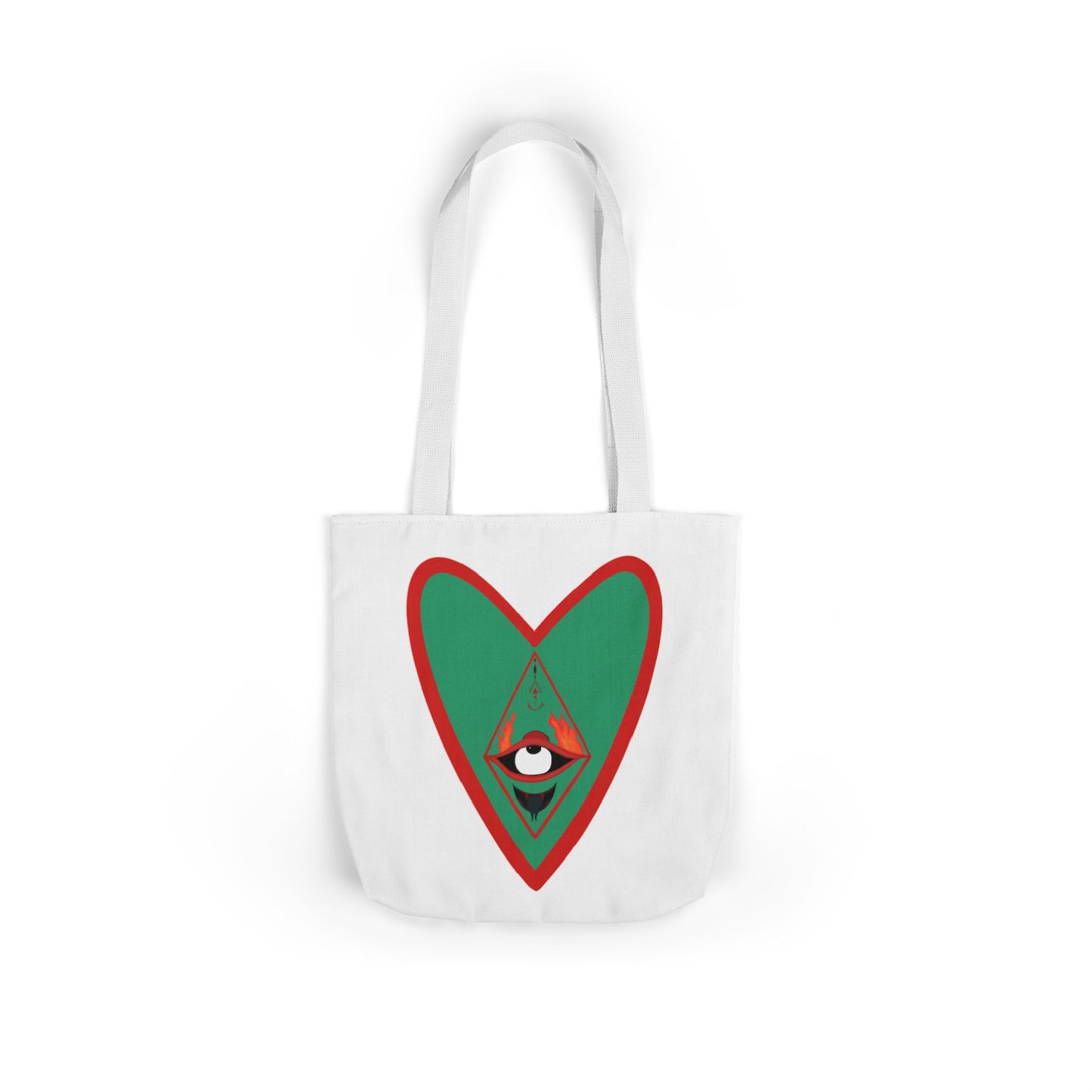Fire Heart Canvas Tote Bag