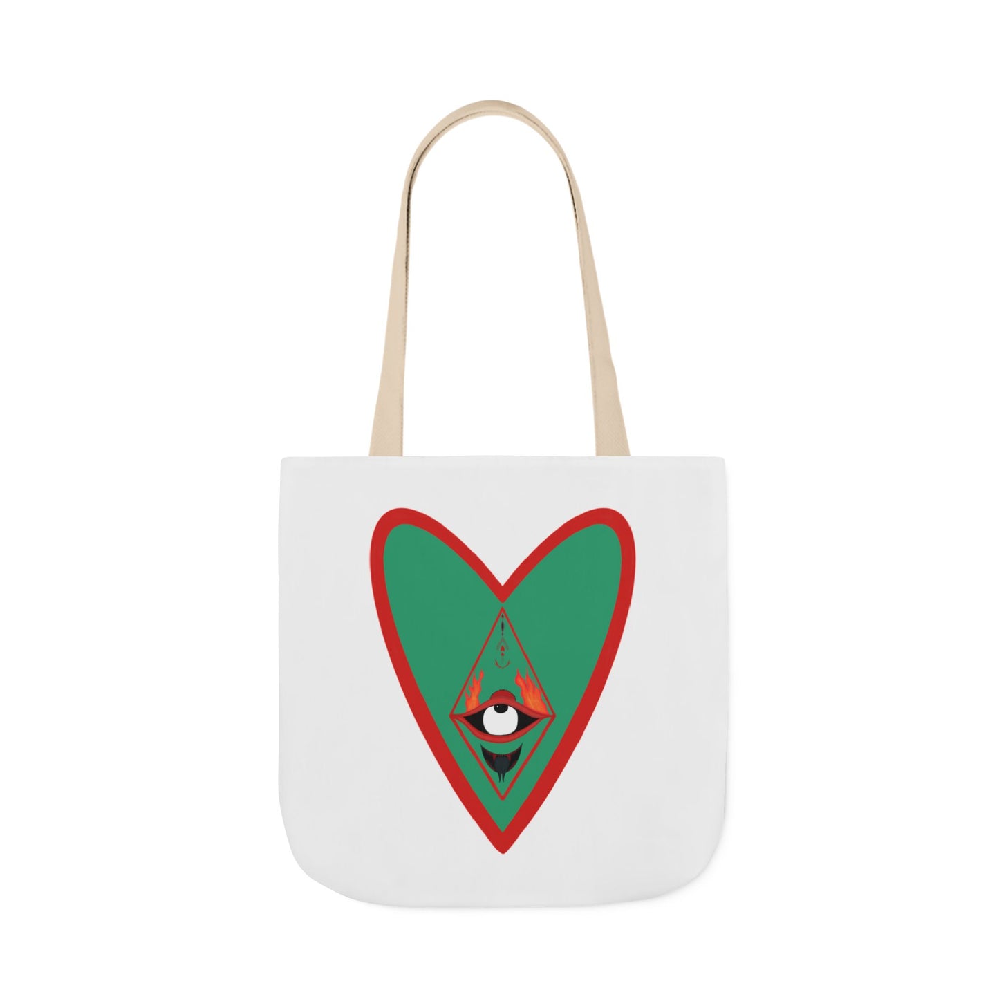 Fire Heart Canvas Tote Bag